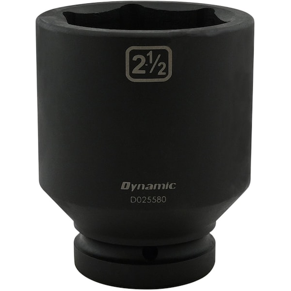 1" Drive Deep Socket, Black Phosphate, Tools 2-1/2" X 1" Drive, 6 Point Deep Length